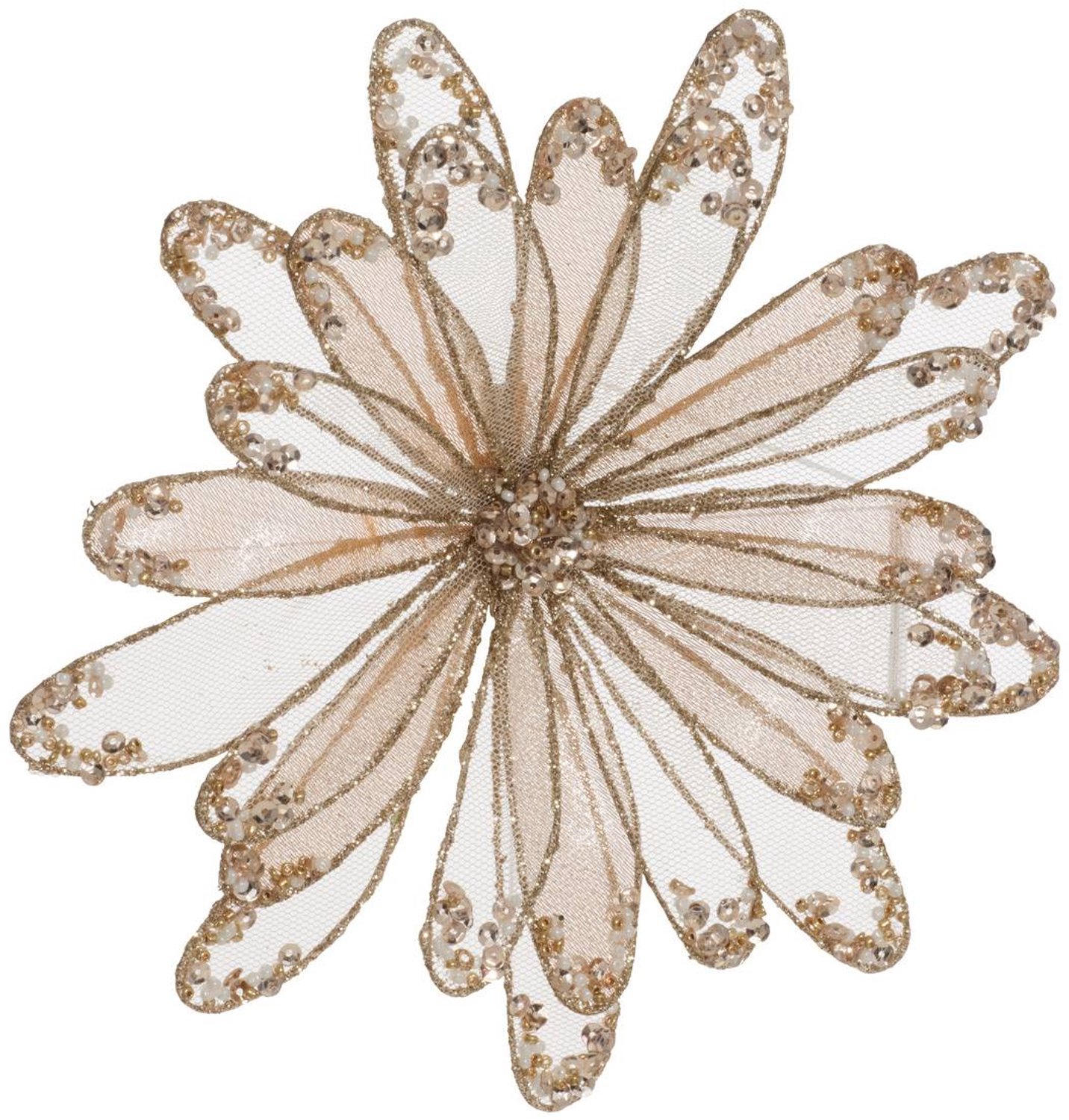 Feeric lights & Christmas Kerstboomversiering met gouden dahlia-bloem, diameter 20 cm Dore