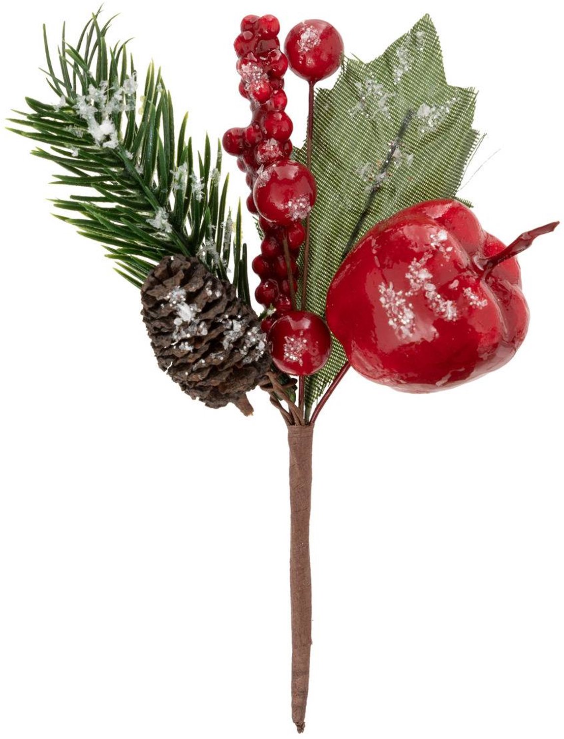 Feeric lights & Christmas Kersttak met rode appels, 13 cm Rouge