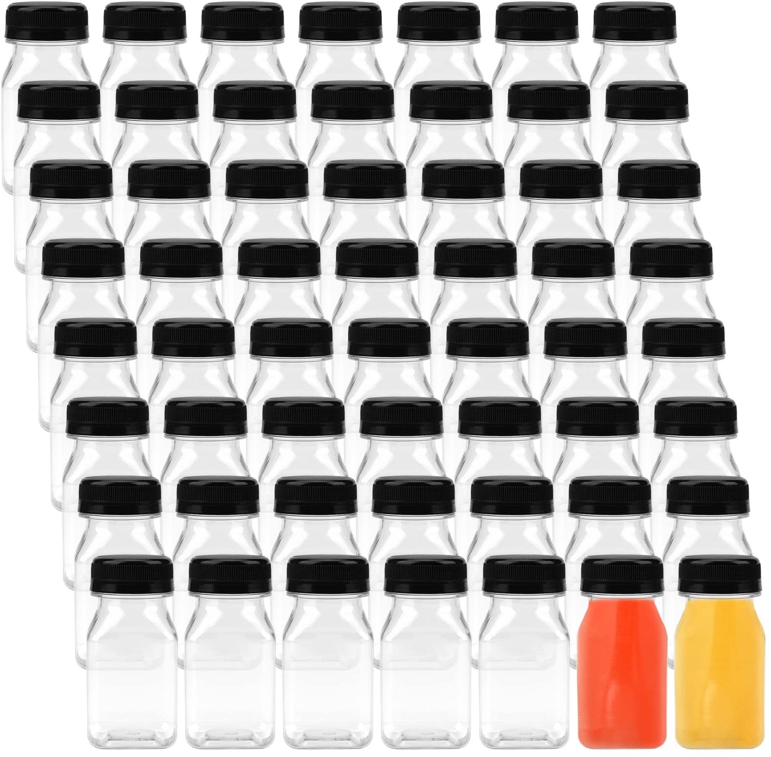56 Stuks Herbruikbare Plastic Sapflessen met Doppen