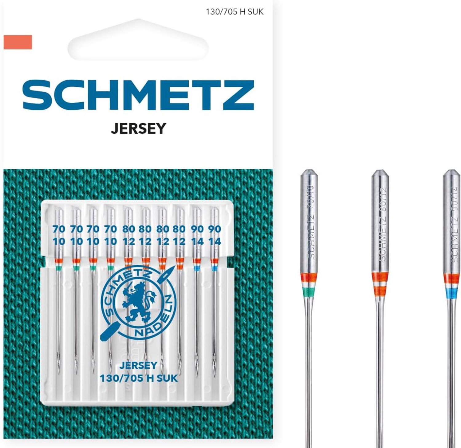 SCHMETZ Jersey Naalden 10 Stuks - Maat 70/10-90/14 - Standaard Naaimachines