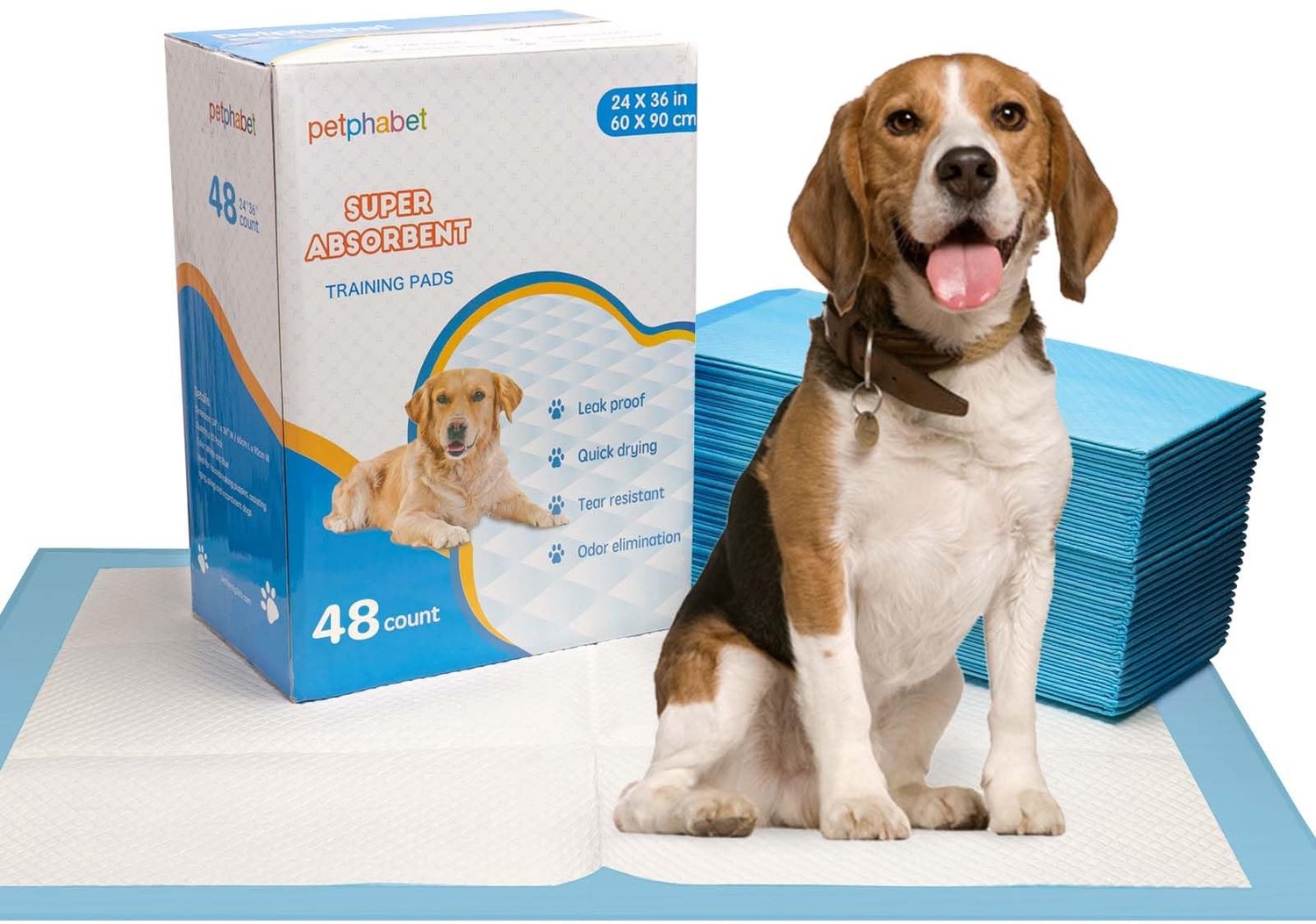 Super Absorberende Puppy Pads, 60x90 cm, 48 Stuks