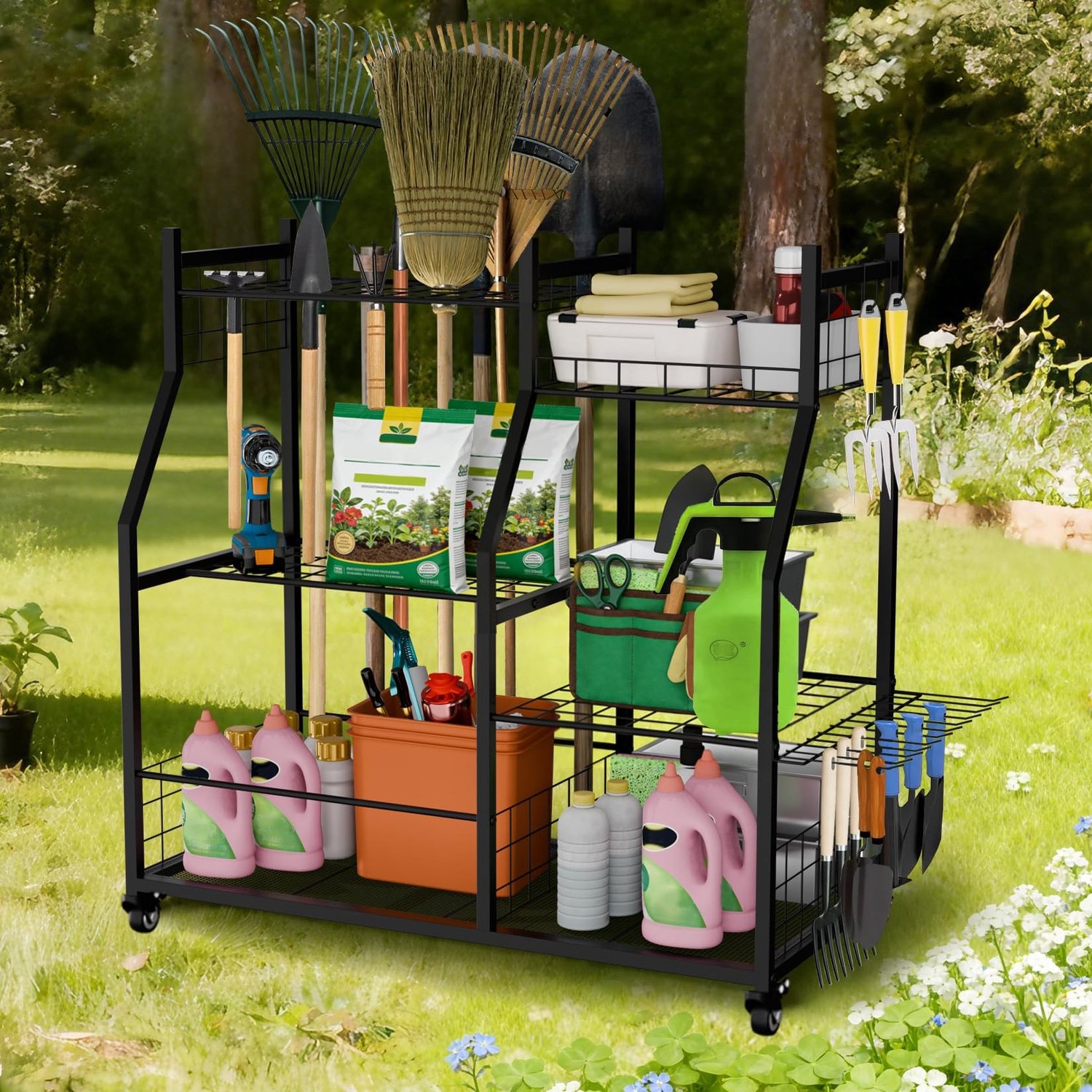 Tuingereedschap Organizer met Wielen