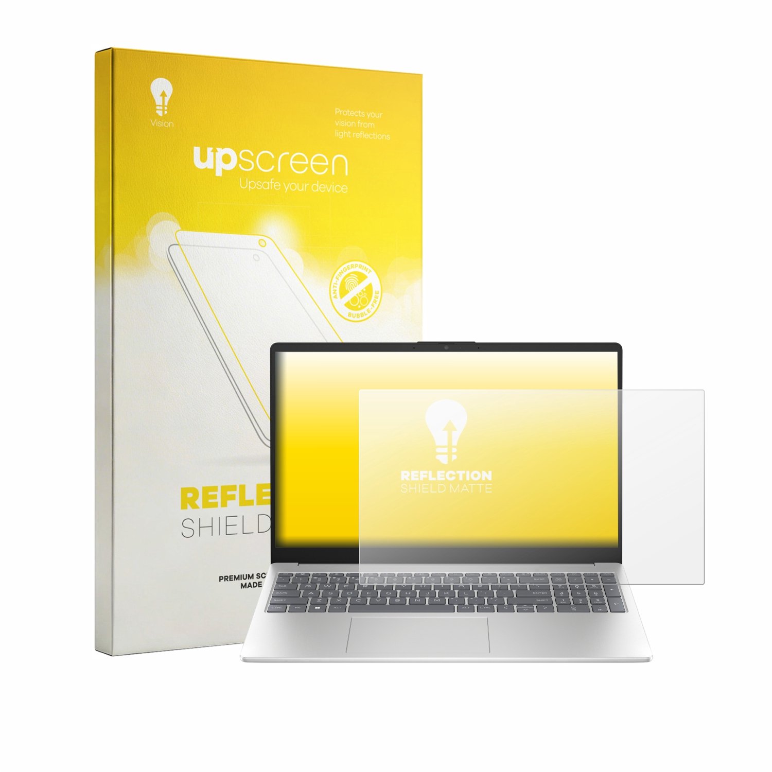 upscreen - Screenprotector voor HP 15-fd1731ngx - Folie Beschermfolie anti glare matte