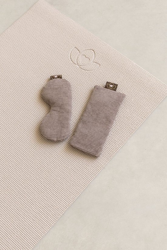 Oogkussen rib lavendel gevormd taupe eco - Lotus van Lotus — afbeelding 2