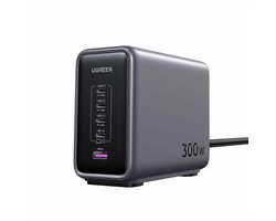 UGREEN USB C Charger, Nexode 300W Oplader PD 3.1 GaN Lader 5 poorten PPS compatibel met MacBook Pro 2021 16", MacBook Air, Surface Book, iPhone 15 Pro Max
