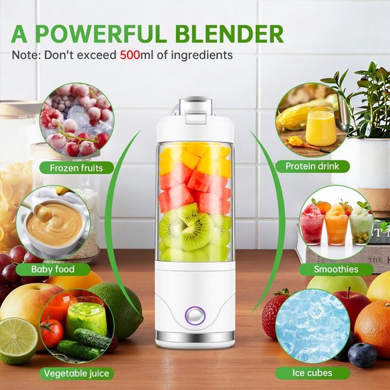 Draagbare Mixer 650ml met Afneembare Container — afbeelding 2