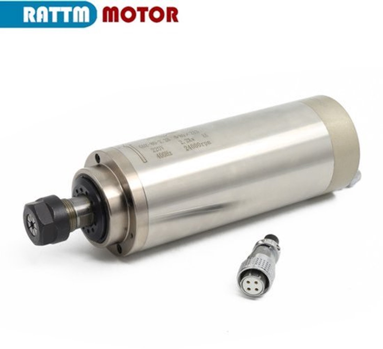 Watergekoelde Spindelmotor Hoge Snelheid - 220V - 2200 W Vermogen - RVS Materiaal - Voor CNC Freesmachine Graveermachine