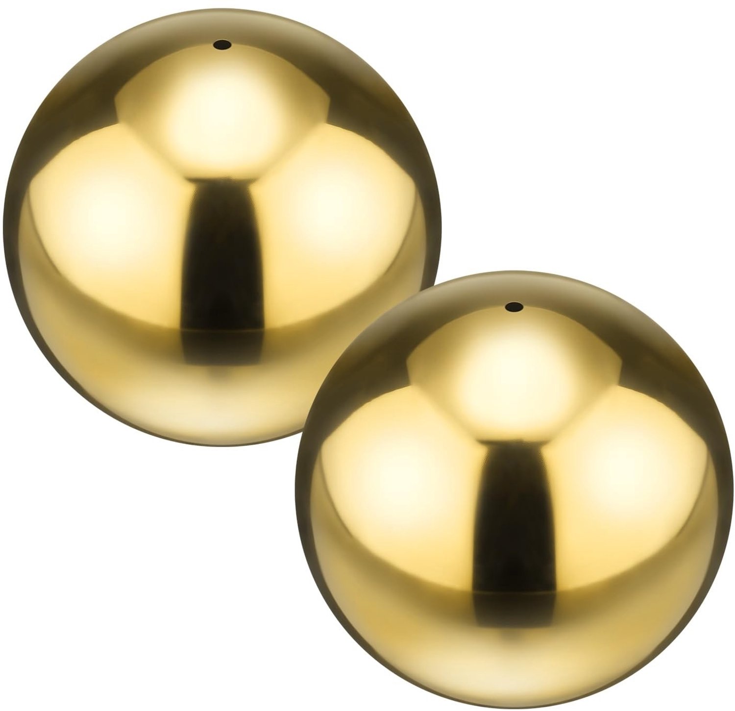Set van 2 Gouden Reflecterende Tuinballen voor Buiten Decoratie (10 cm)