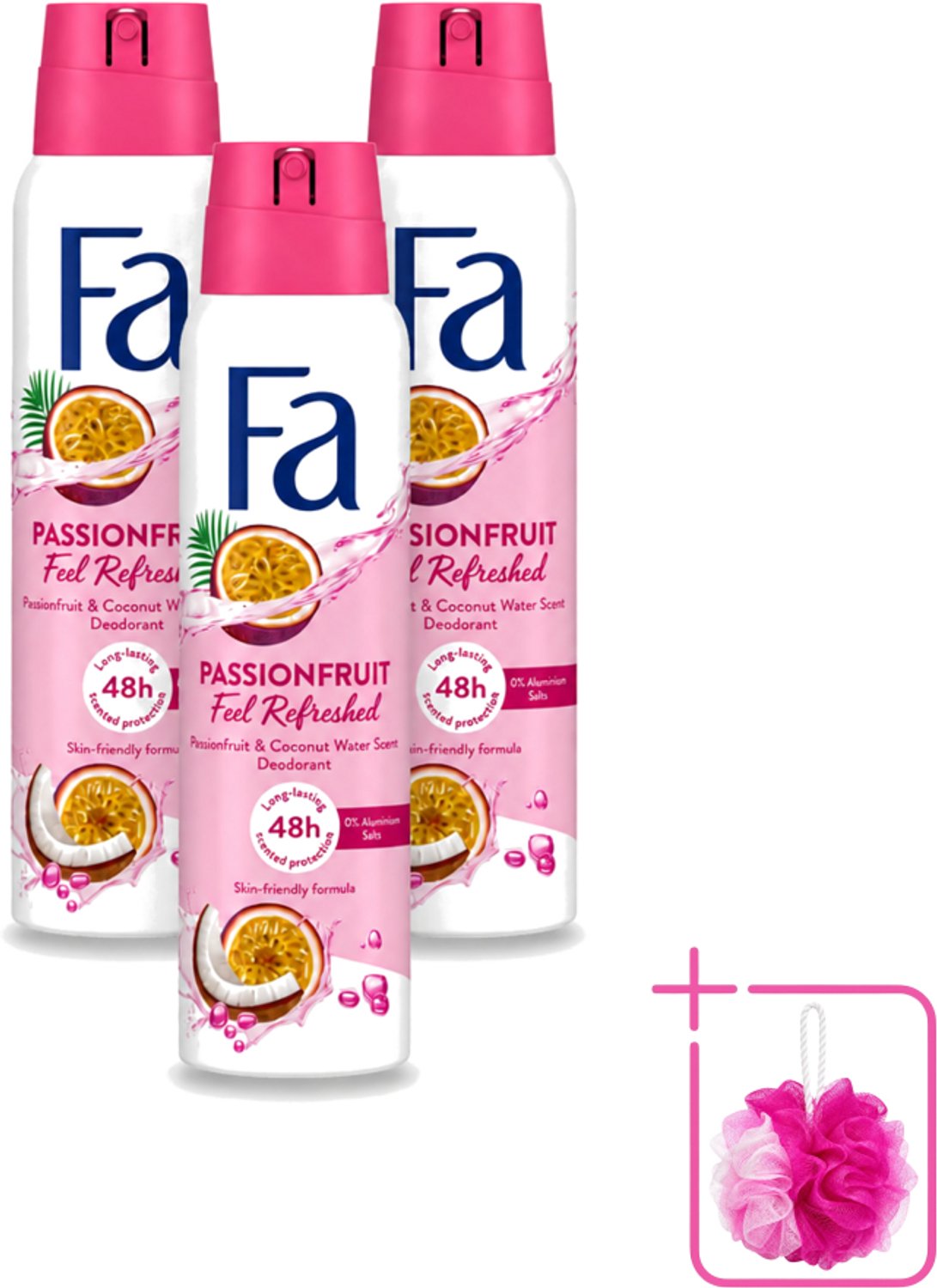 3 x Fa – Deodorant Spray – Passion Fruit – 150 ml - Bulkverpakking - Deodorant spray - Passievrucht