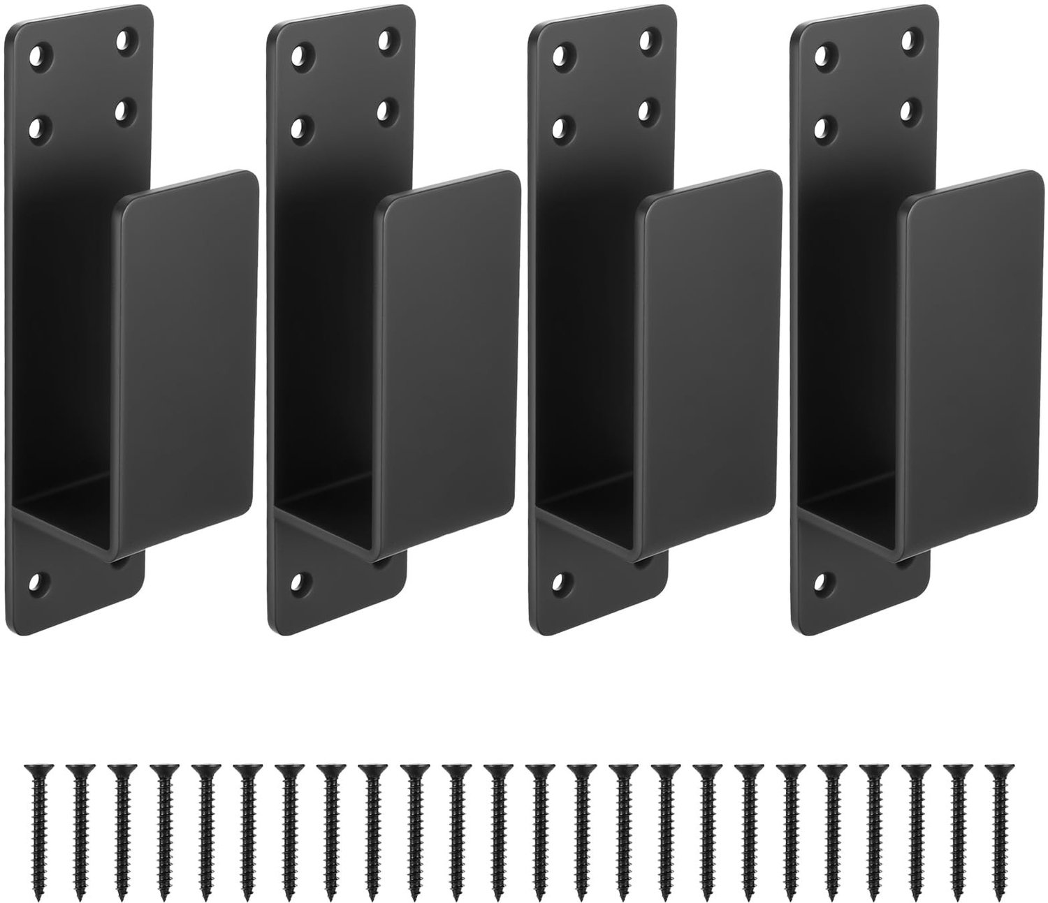 4 Stuks 2x4 Bevestigingsbeugels voor Deuren van Hoogwaardig Staal