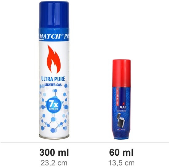 Silver Match Navulgas 300 ml - Aansteker Gas - Butaangas Navulling - 30 tot 40 Vullingen - Voor Navulbare Gasaanstekers — afbeelding 3