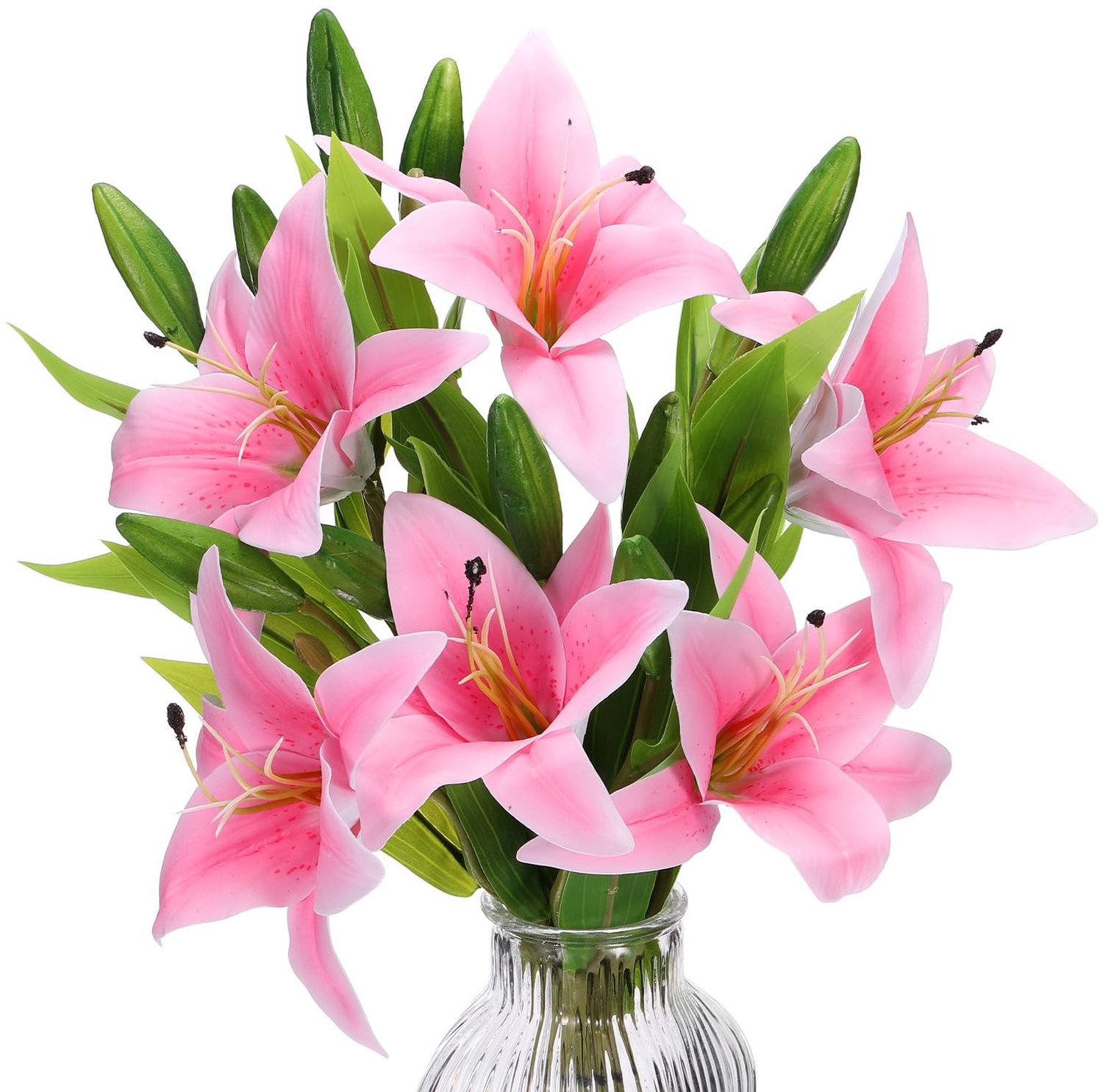 6 Stuks Kunstlelie Bloemen voor Decoratie