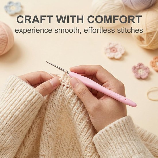 Set van 5 ergonomische breihaken van 1 mm tot 2 mm, ideaal voor sjaals, handschoenen en tassen — afbeelding 5