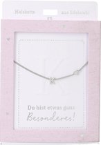 Collier Depesche argent lettre K avec petit cœur - bijoux cadeau.
