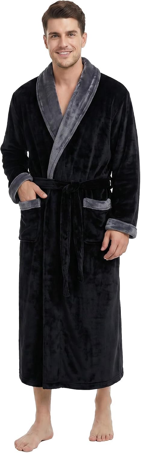 U2SKIIN Heren Fleece Badjas - Zacht, Warm & Comfortabel