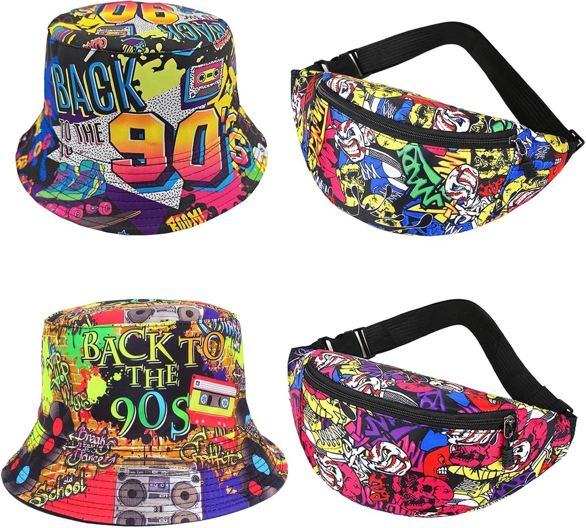 90s Hip Hop Kostuum met Accessoires voor Feestjes en Thema-avonden