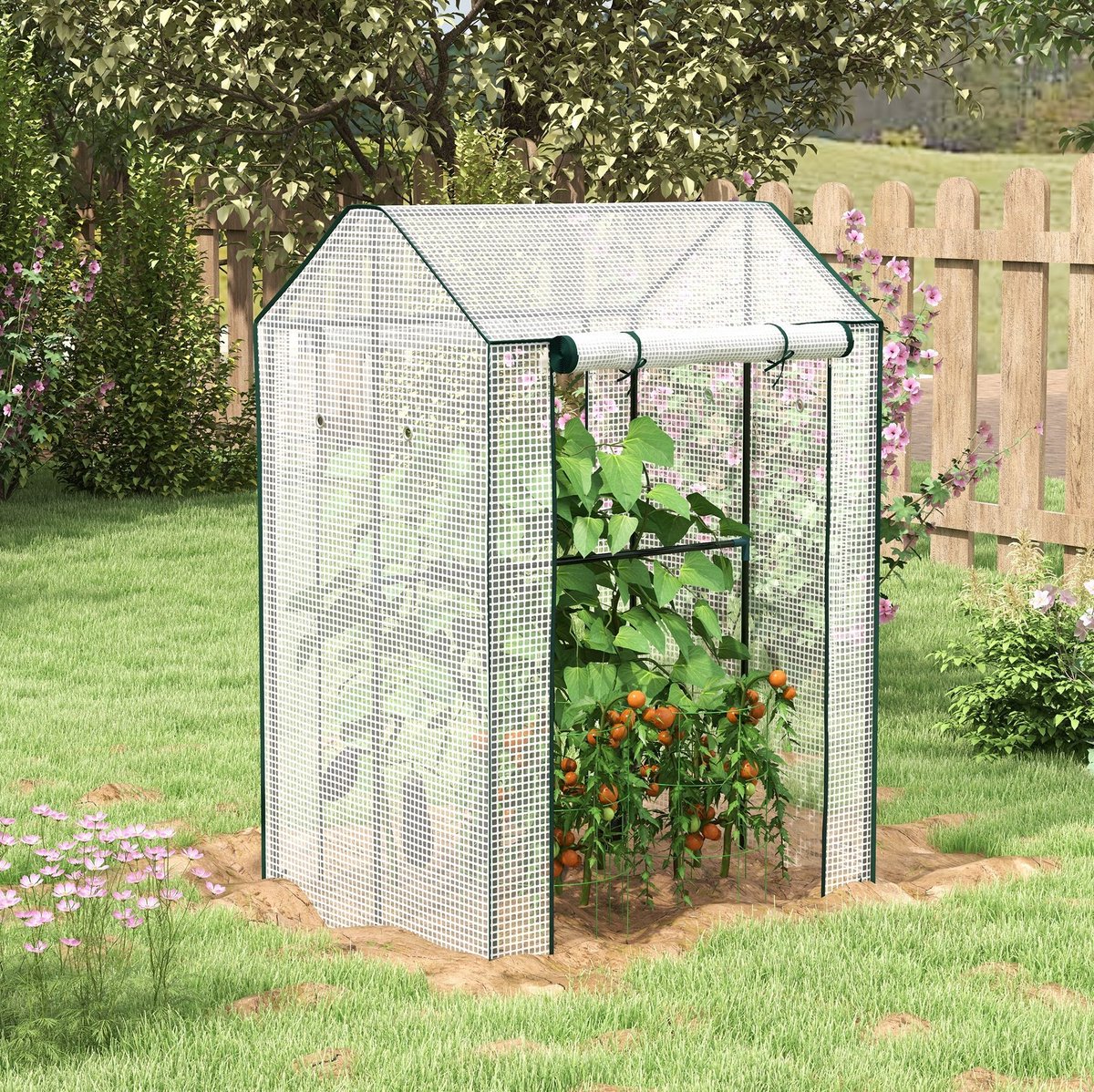 MODFU - Foliekas - Dubbele Deur - Ventilatie - PE-Kunststof - Wit - 100 X 80 X 150 Cm