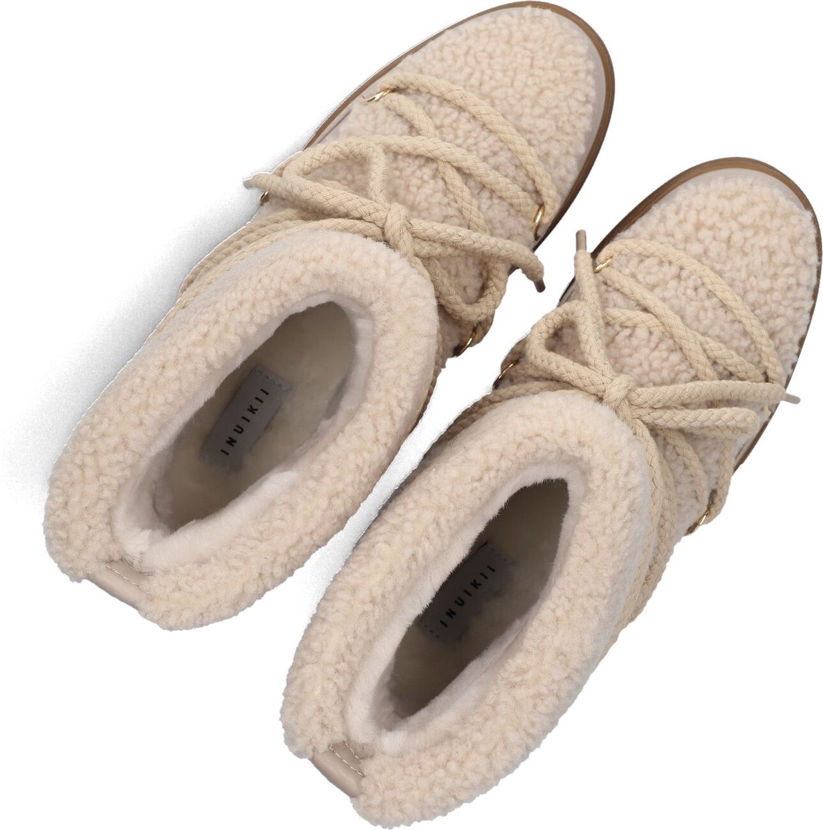 Inuikii Curly Laarzen - Textiel - Dames - Beige - Maat 39
