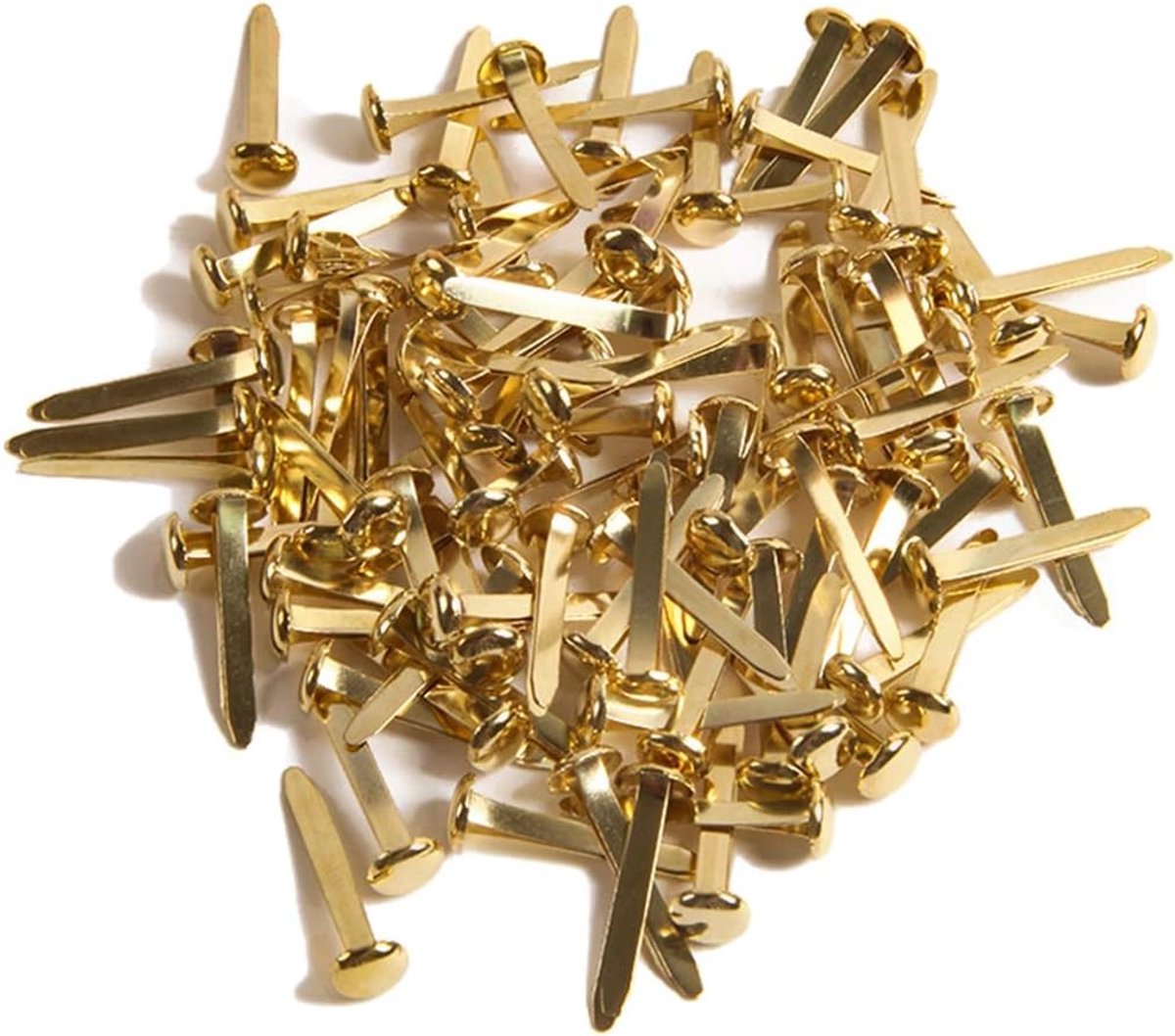 Set van 100 Mini Metalen Clips - Goud - 1 inch - Voor Scrapbooking en Creatieve Projecten