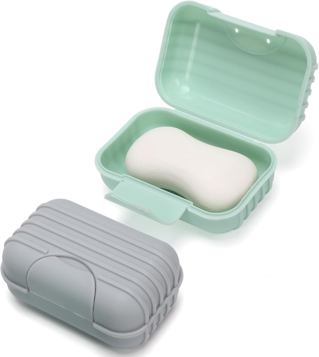 Zeepdispenser - Set van 2 - Lekvrij - Waterbestendig - Groen en Grijs