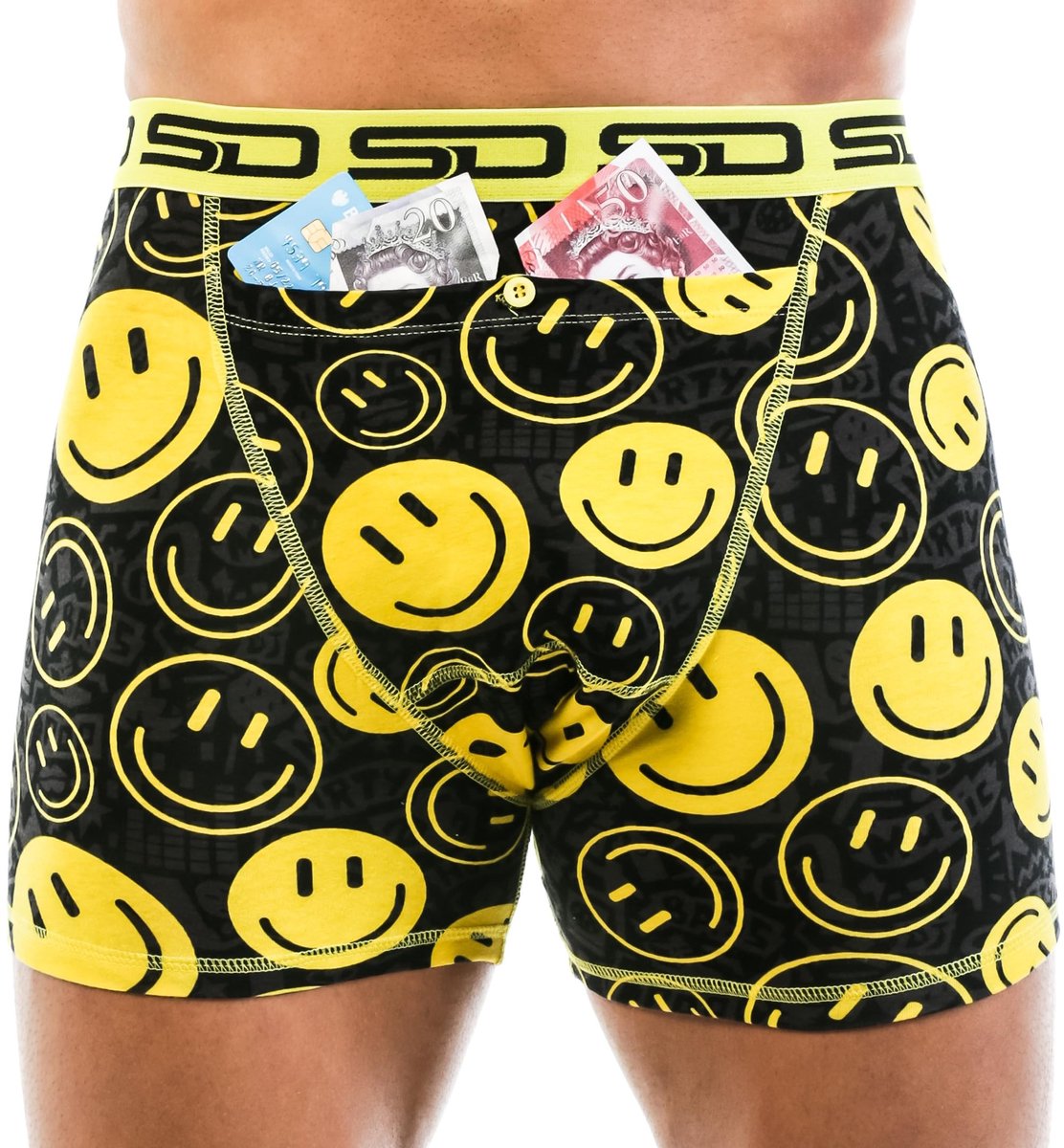 Elzusha - Boxer Shorts met Anti-diefstal Vak - Zwart