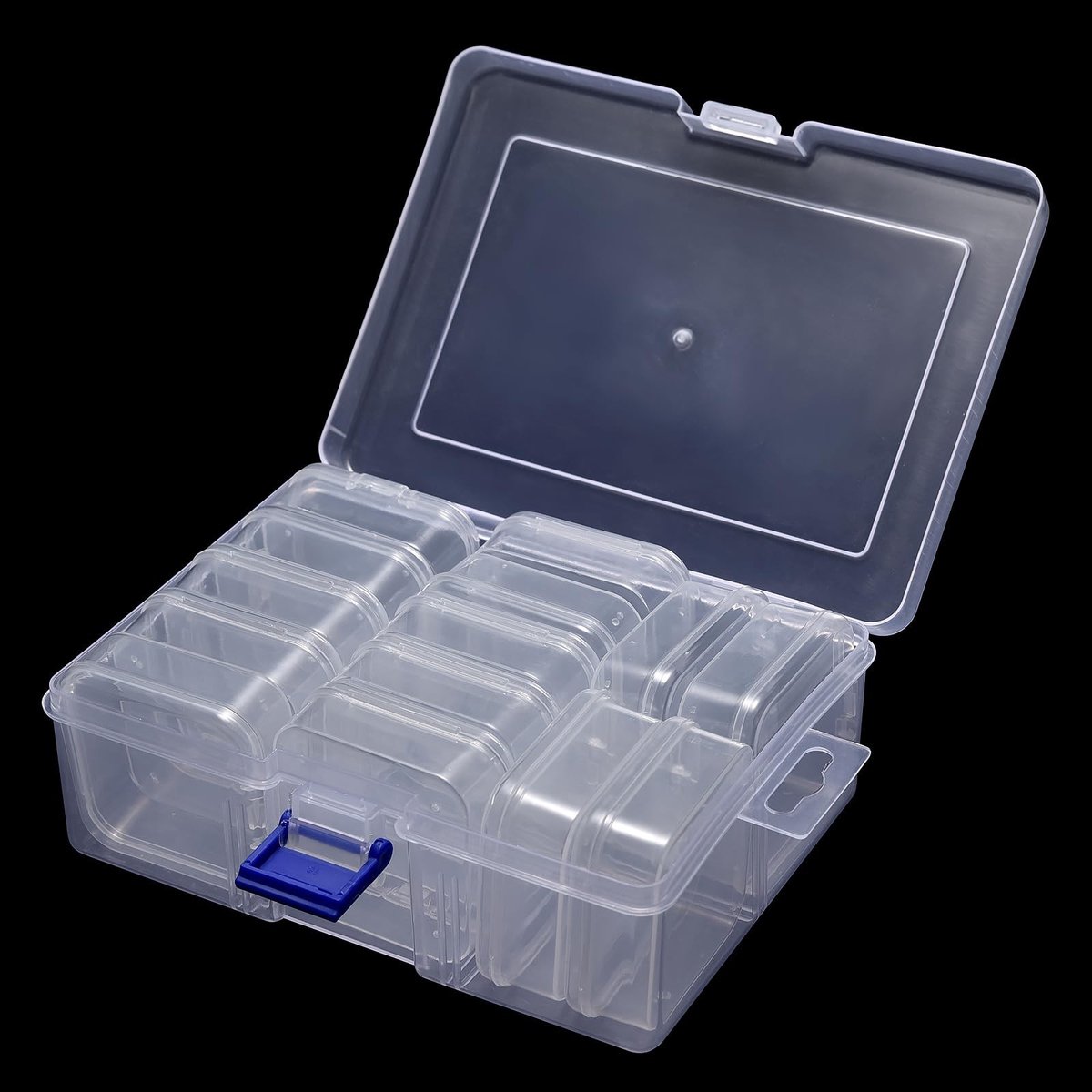 Elzusha - Bead Opbergdoos - Transparant Plastic met 14 Compartimenten