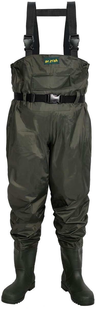 Elzusha - Waterdichte Waders voor Mannen en Vrouwen - Met Booten en Reparatieset - Groen