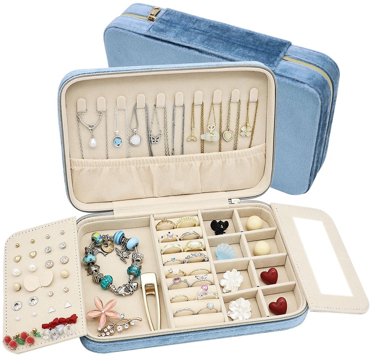 Elzusha - Reisbeschermdoos voor Sieraden - Fluwelen Organizer