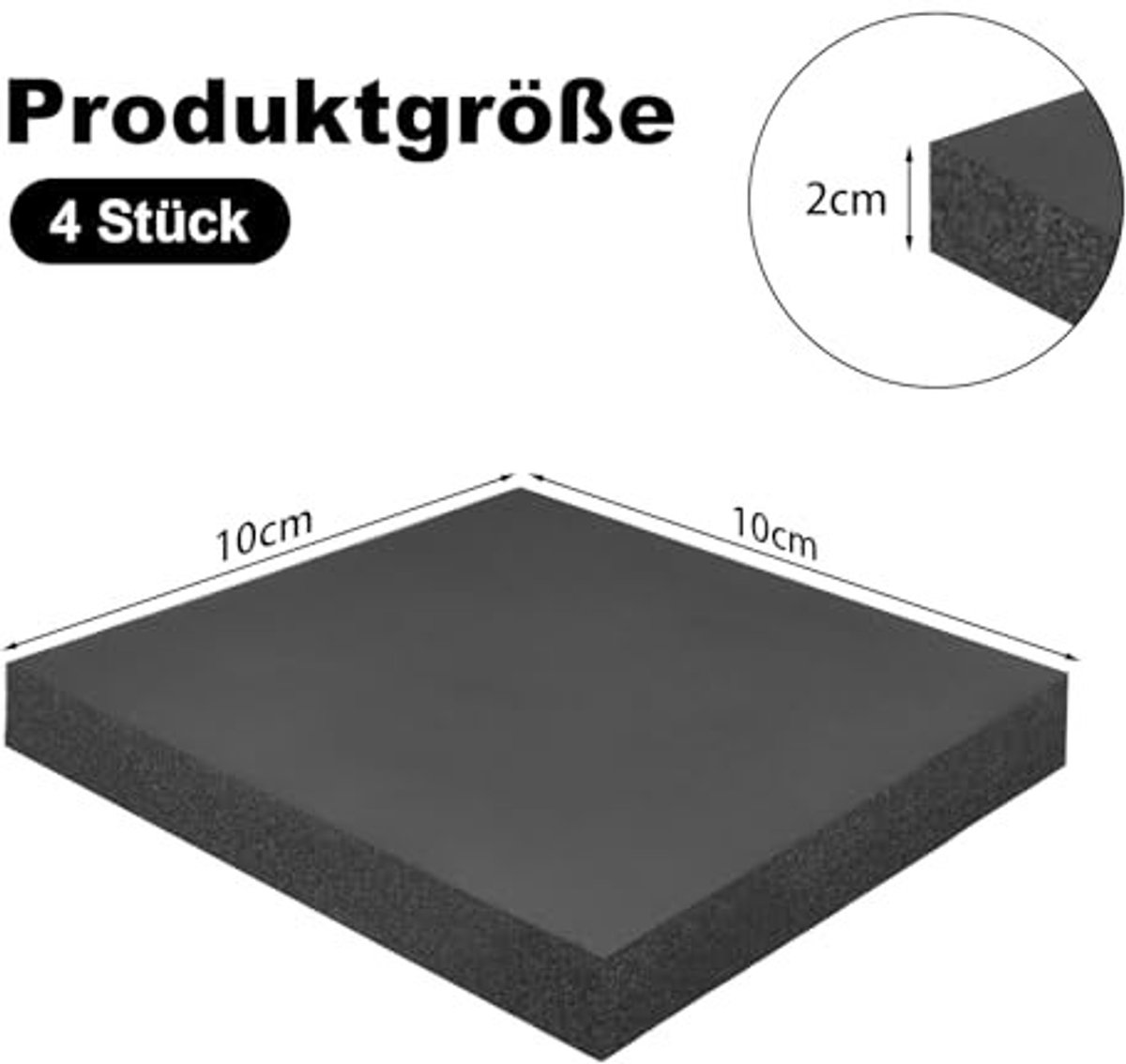 Elzusha - Zelfklevende Antislipmat - 4 Stuks van 10x10cm