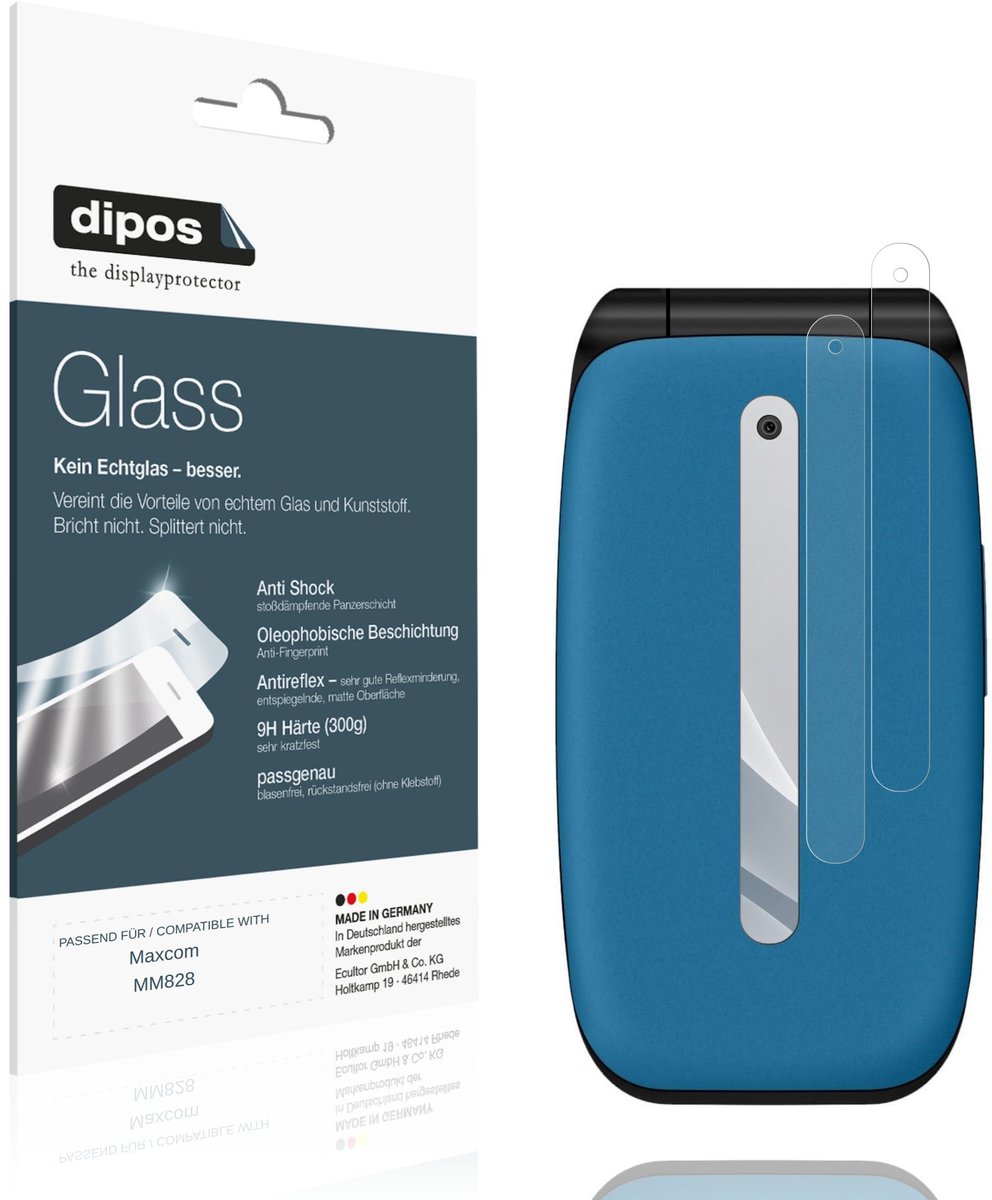 dipos – 2x Matte Pantserfolie geschikt voor Maxcom MM828 Buitenkant | 9H Screenprotector