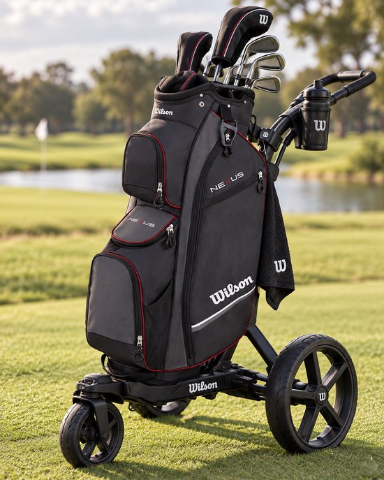 Wilson Nexus cart bag zwart grijs rood van Wilson — afbeelding 3