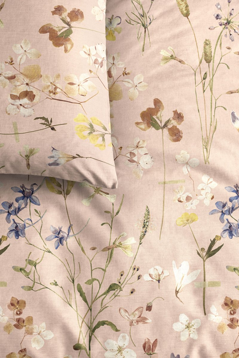Ariadne at Home Soft Flowers dekbedovertrek - Lits-Jumeaux XL - 260 x 200/220 cm - Nude