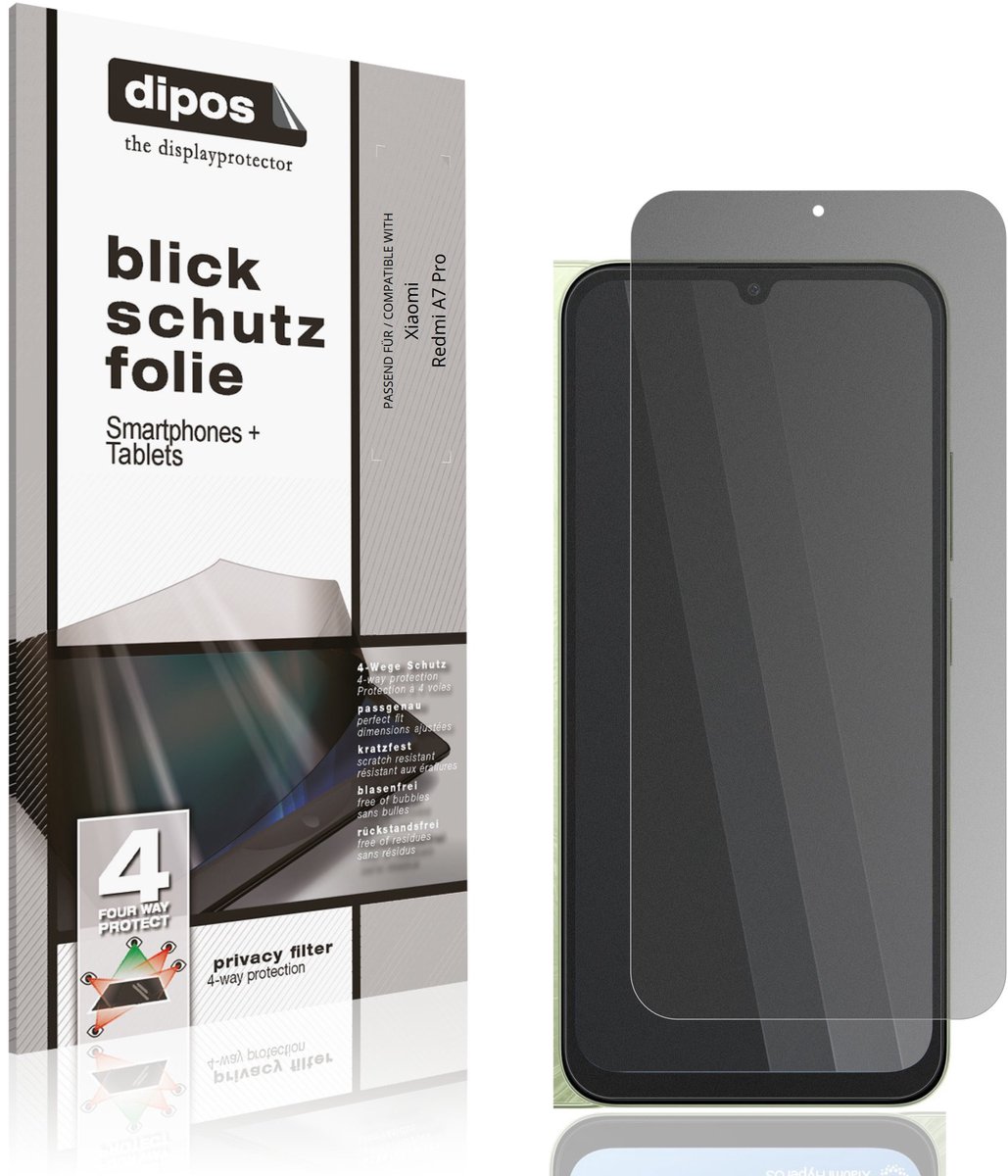 dipos – Matte Privacy Screenprotector geschikt voor Xiaomi Redmi A7 Pro | Anti-Spy Beschermfolie
