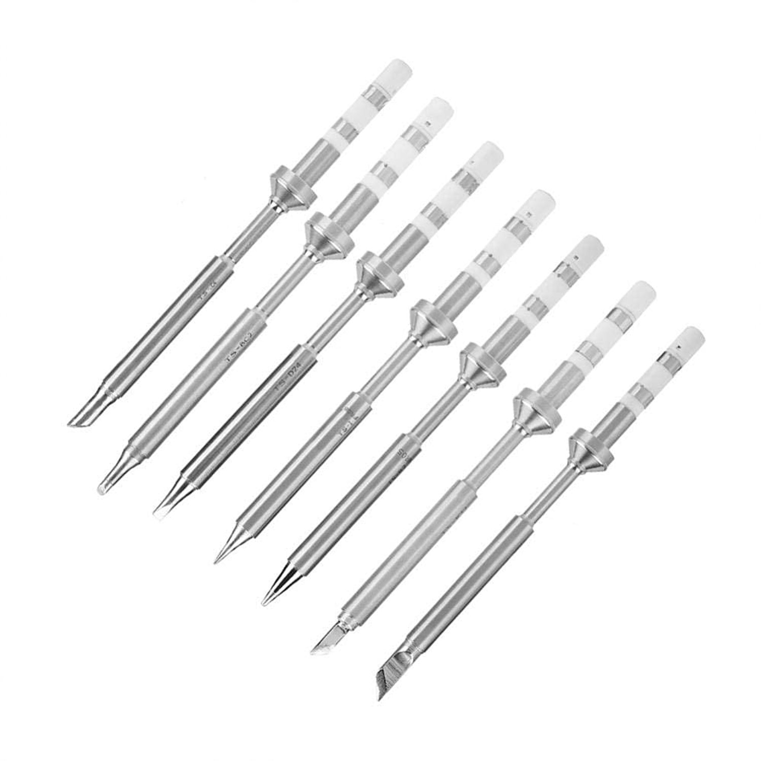 Mini Soldering Tips - Vervangende Punte - RVS - Handige Soldering Tips - Ideaal voor hobbyisten - Geschikt voor TS100 - Compact formaat