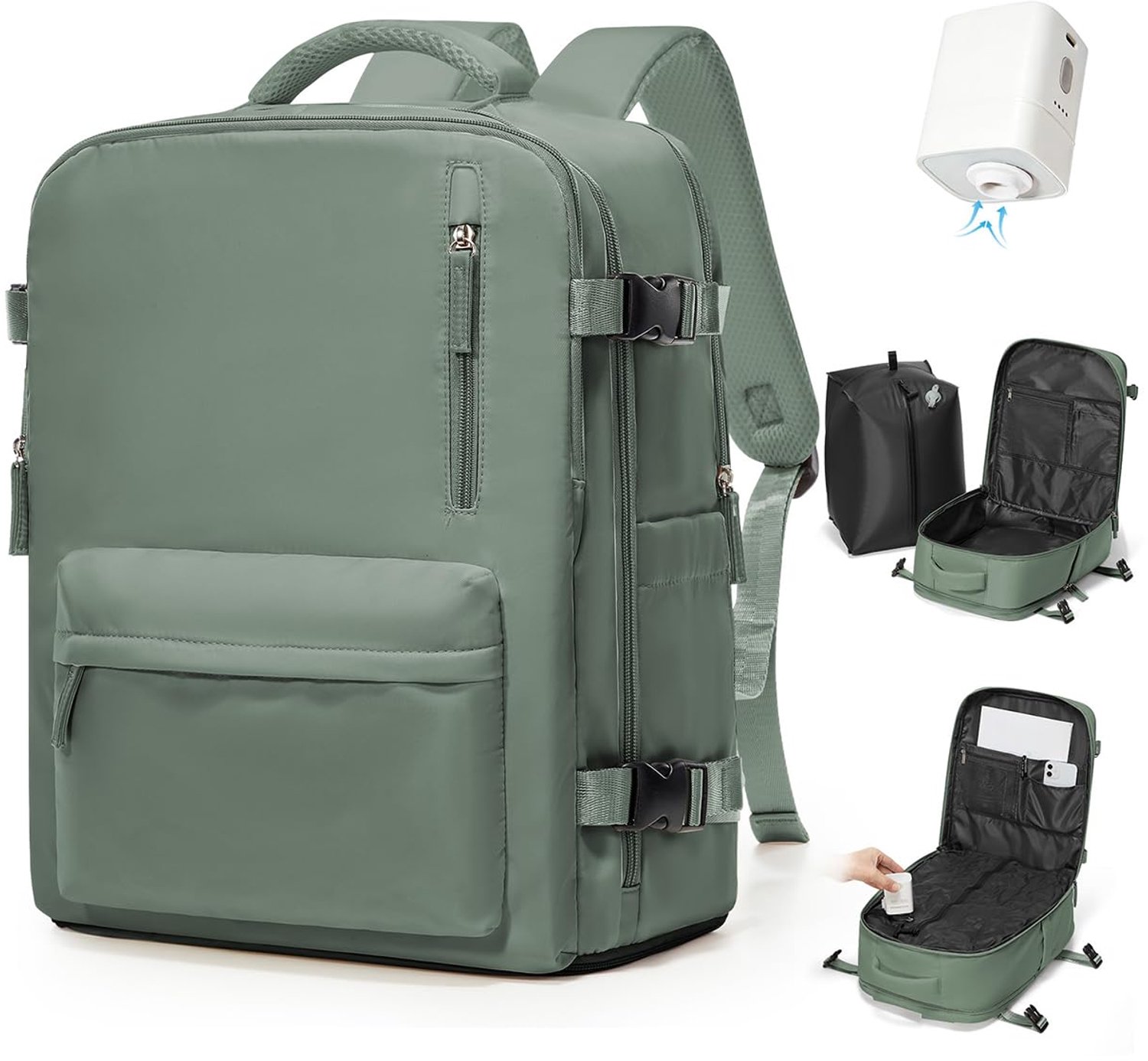 Reisrugzak met Pomp 40x30x20 cm voor Handbagage