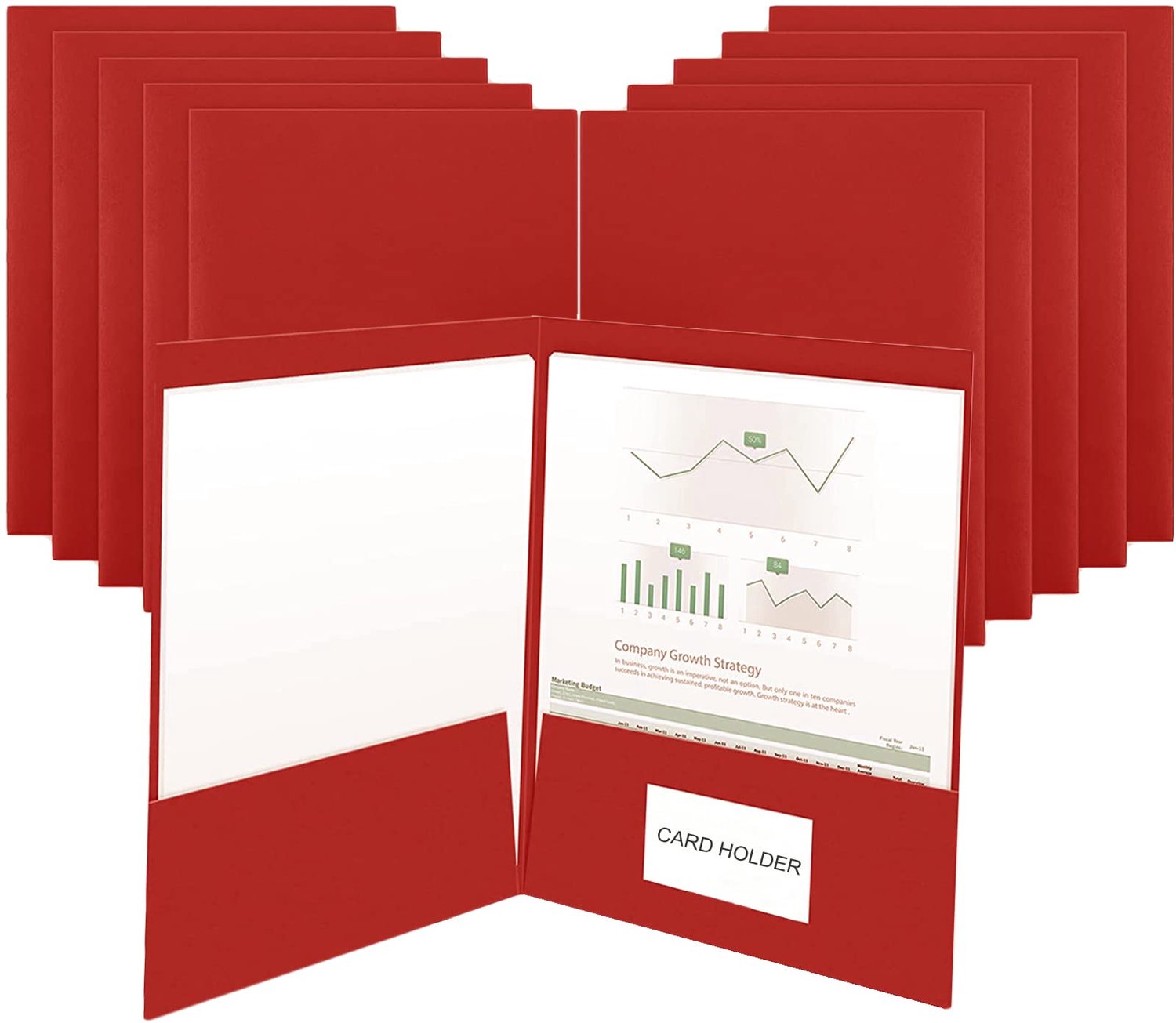 A4 Paper Folders met 2 Pockets - Set van 10