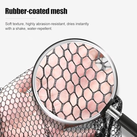 Opvouwbaar Landing Net met Rubber voor Vissen — afbeelding 4