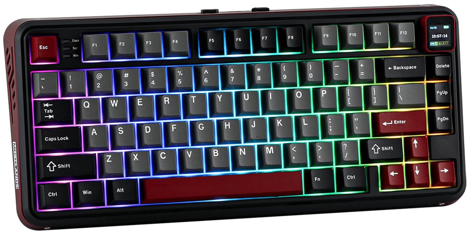 Vibe75 V2 75% Draadloos Gaming Toetsenbord met Schermmodule