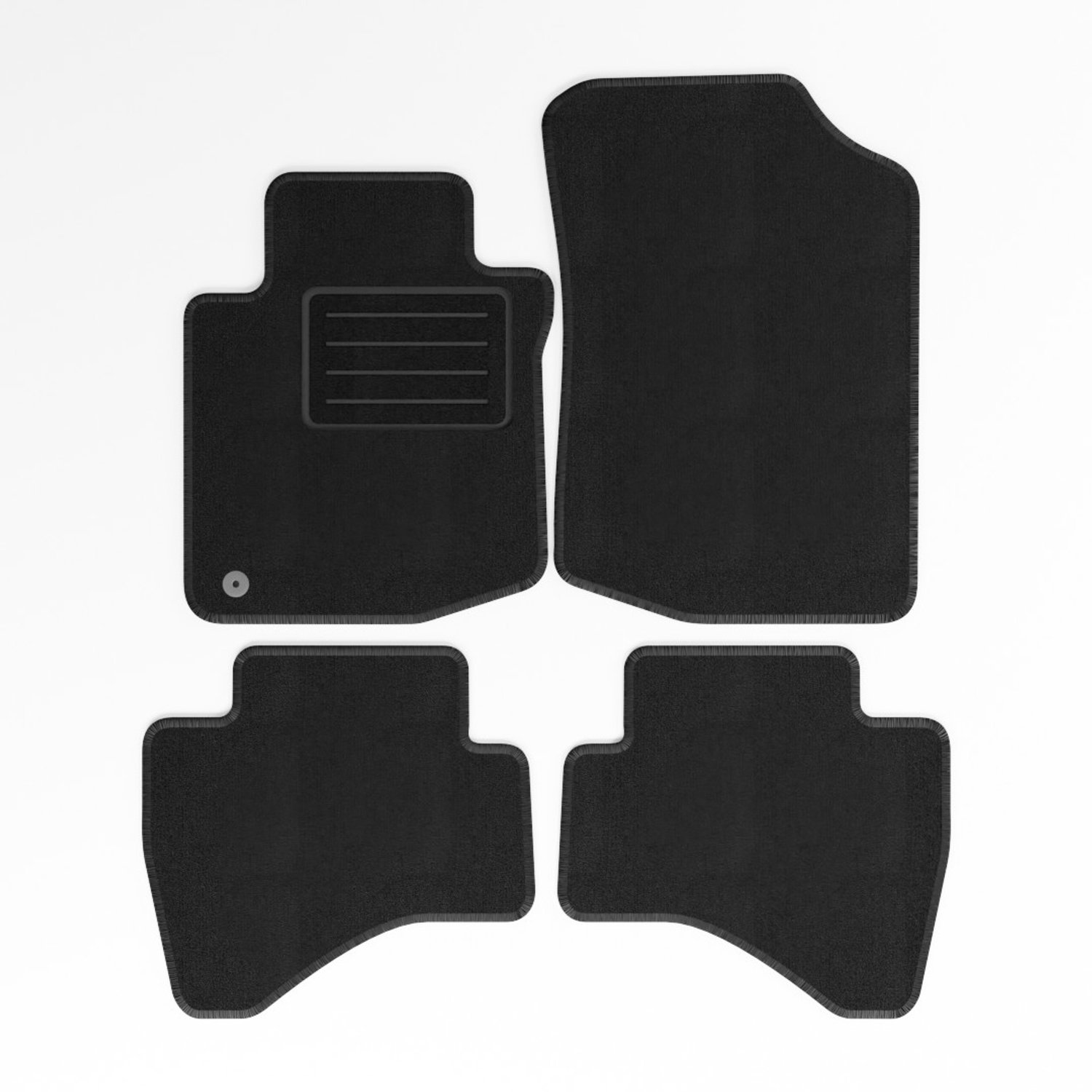 Mats4all | Naaldvilt automatten passend voor Peugeot 107 2005-2009 | Antislip | Met versterking | 4-delig | Automatten | Mattenset