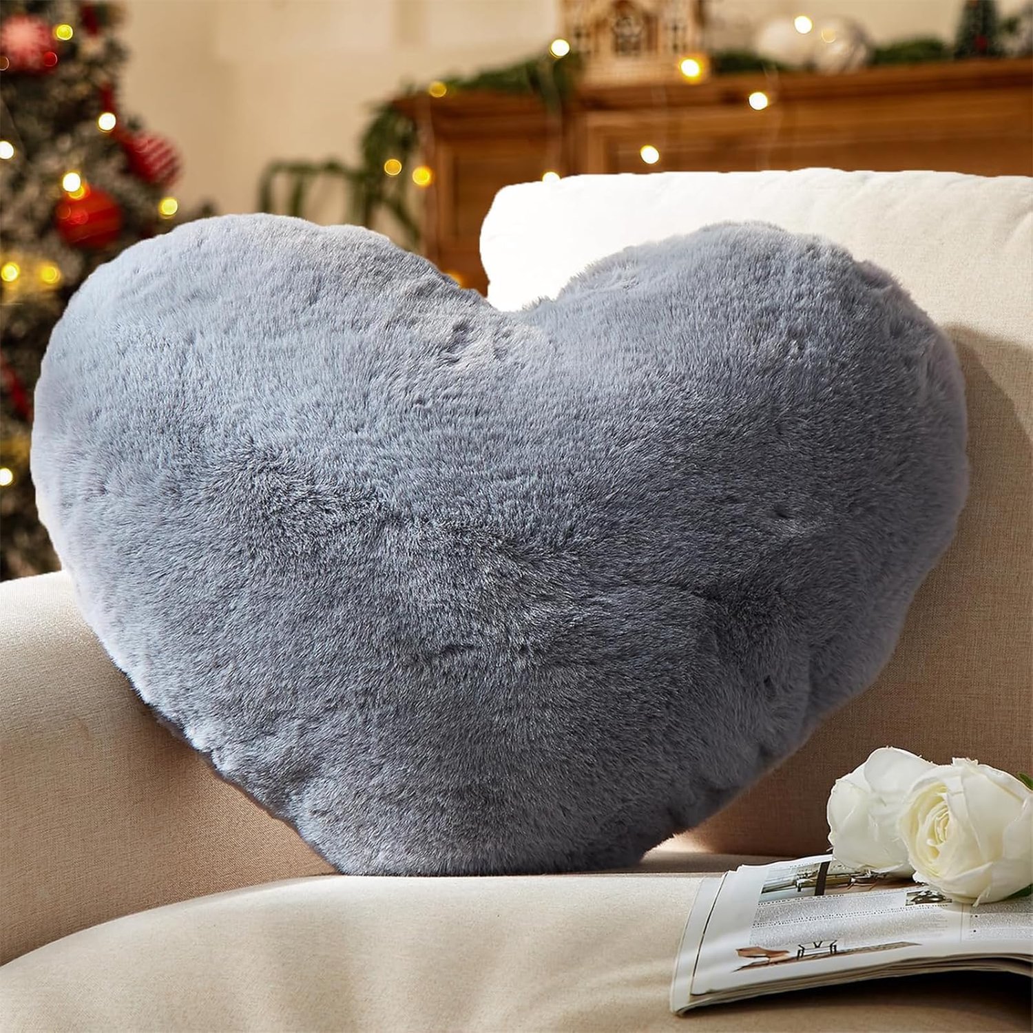 Hartvormig Kussen - Plush Decoratief Kussen voor Sofa en Bed