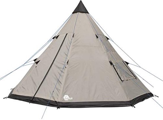 Numana 400 Teepee Tent - Voor 4-6 Personen - Beige Grijs — afbeelding 3