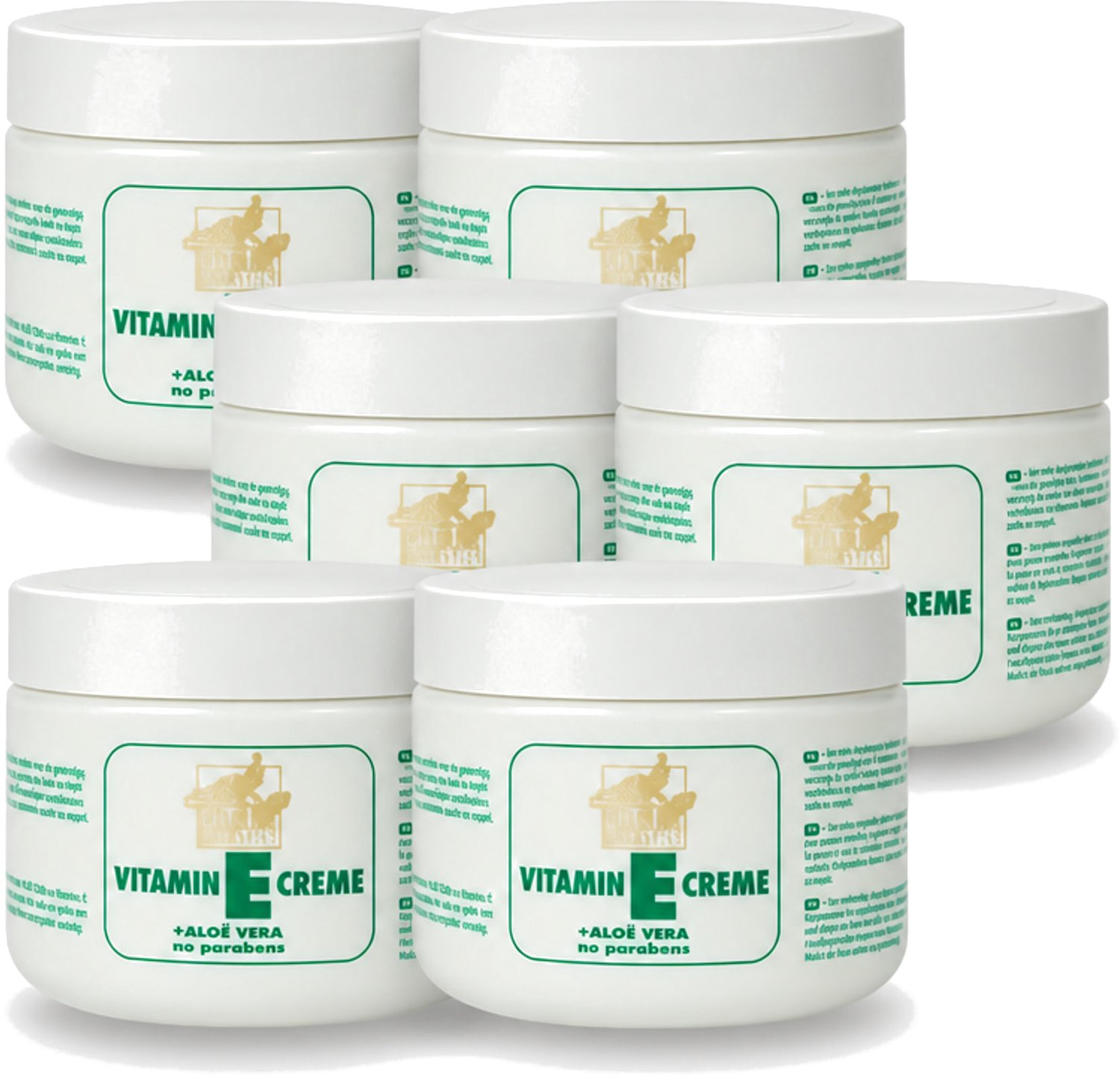 6 x Goldline - Bodycrème - Vitamine-E & Aloë Vera - Gevoelige Huid - Kalmerend - 250 ml - Voordeelverpakking - 6 stuks