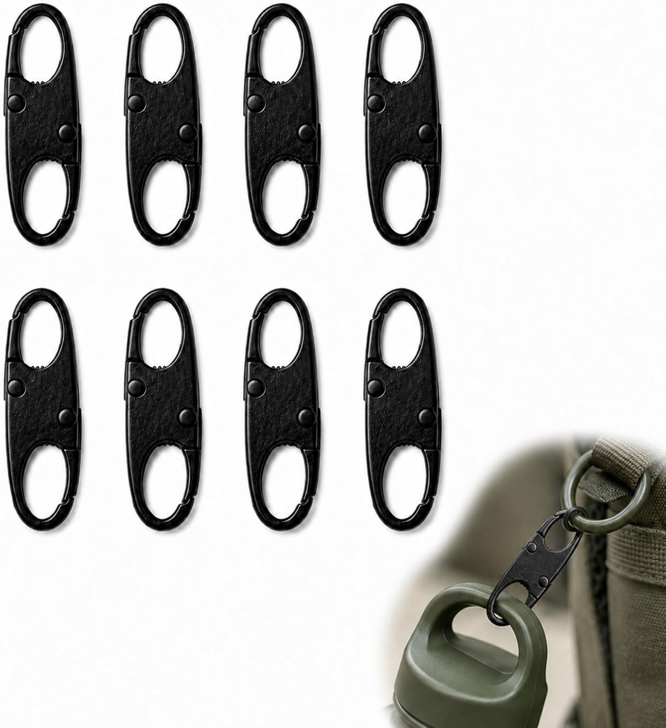 diefstalbeveiligingstas 8 stuks - zinklegering zwart - stabiele constructie - bescherming tegen diefstal - ServiceTopper