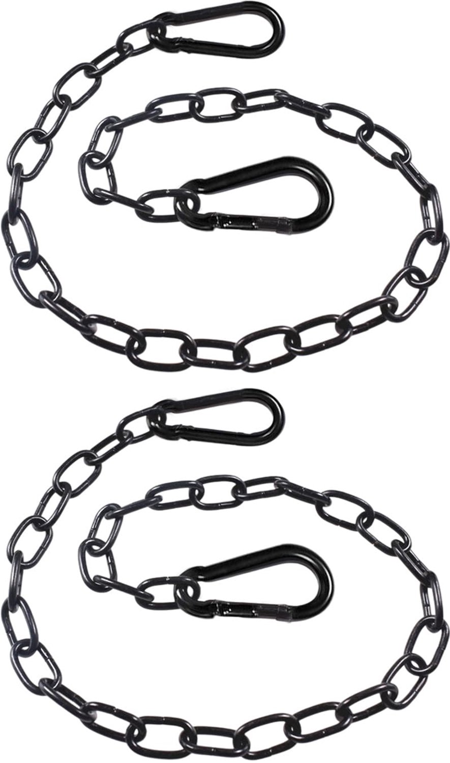 Set van 2 Zwarte Carabinerkettingen van 0.5m voor Outdoor Gebruik
