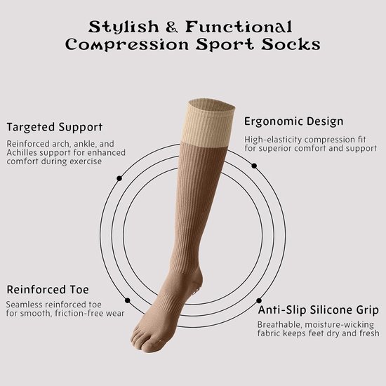 Dames Antislip Sokken voor Yoga & Pilates - 3 Paar — afbeelding 3