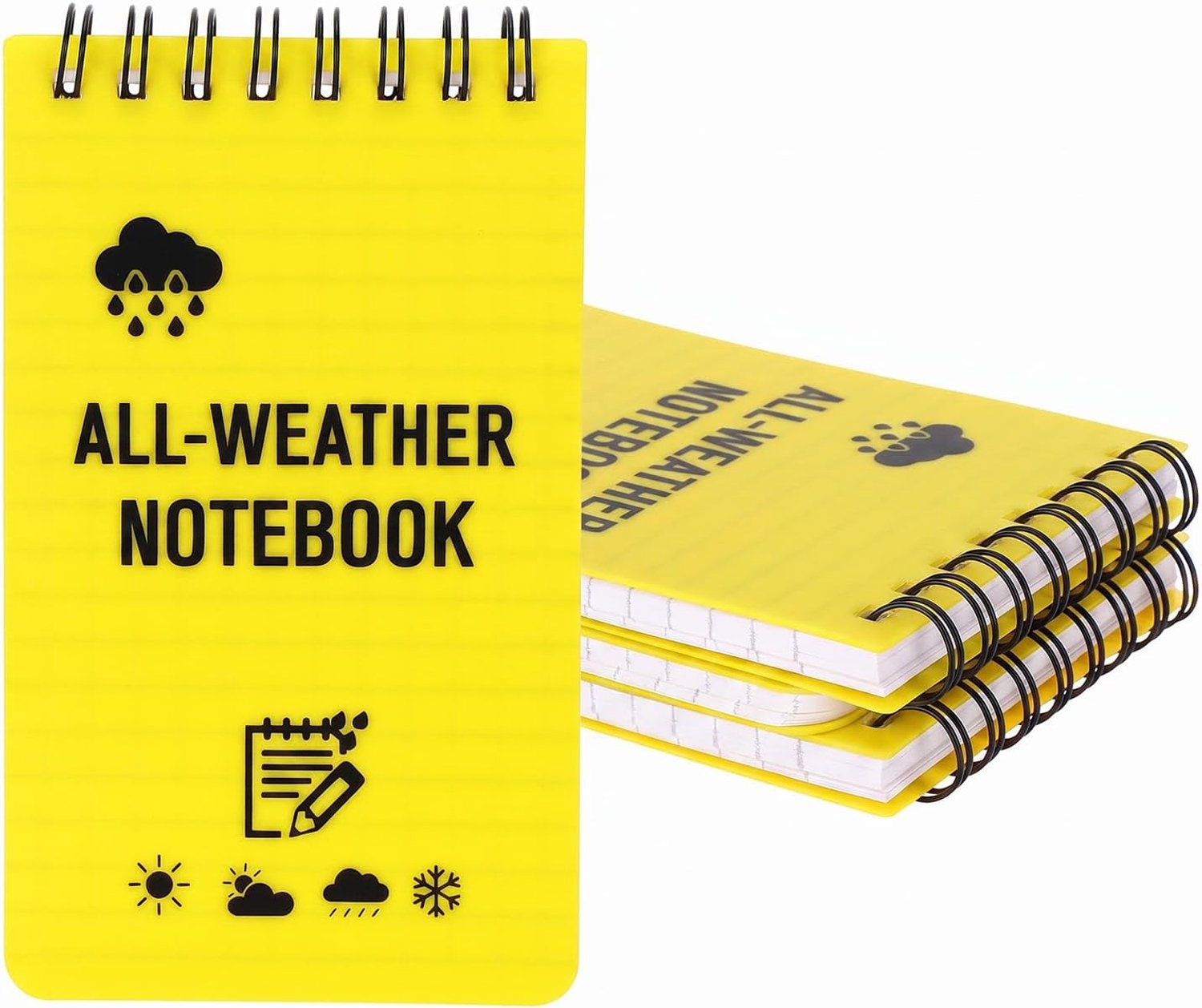 4 stuks notitieblokken waterdicht notitieboek klein met top