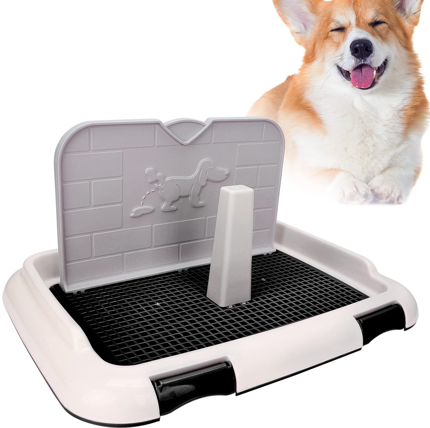 Hondentoilet met wandsimulatie - Puppytoilet - Huisdiertoilet - Trainingsset - Urinehouder - Voeten droog en schoon houden