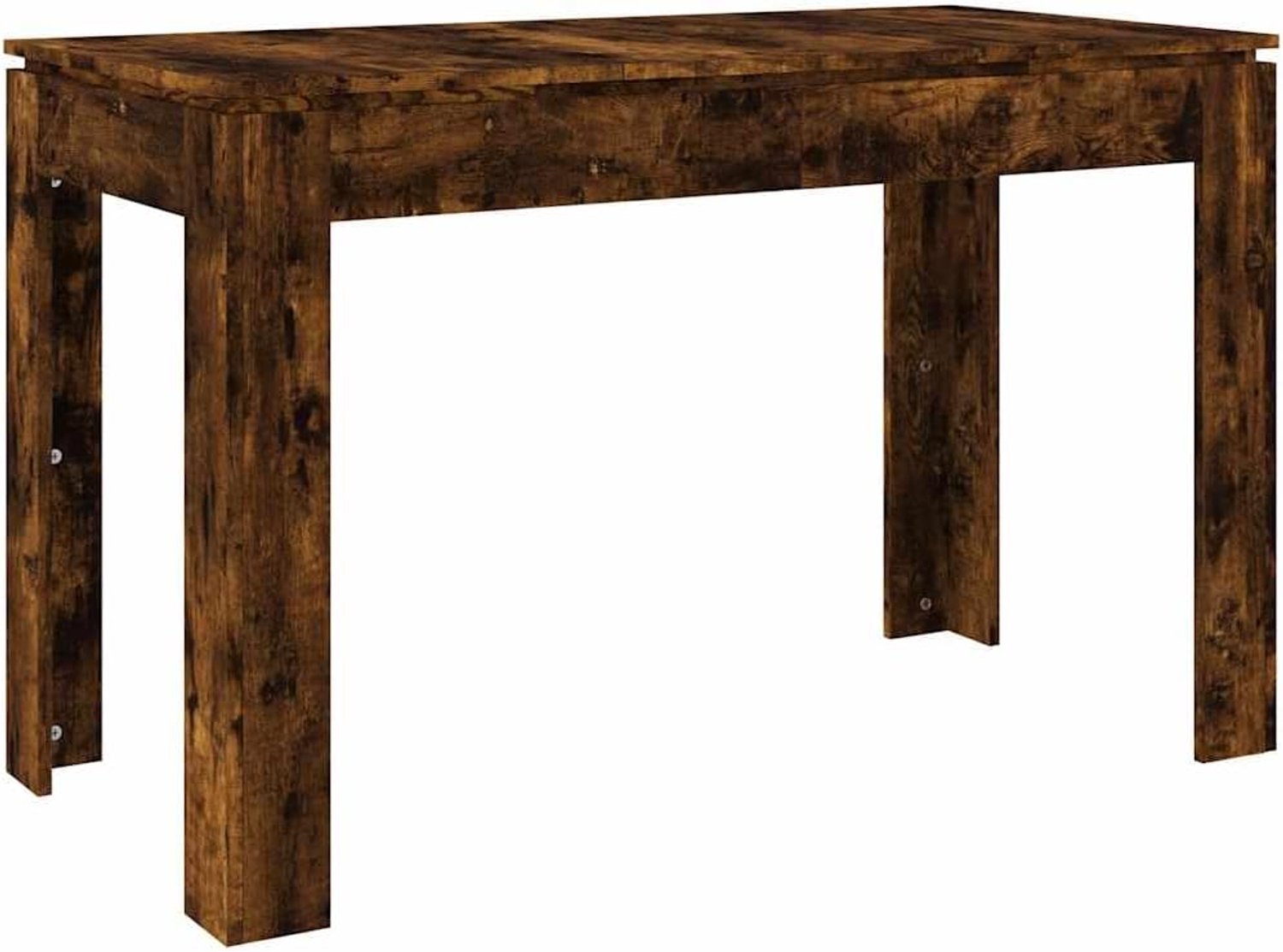 Eettafel, rookeiken, 120 x 60 x 76 cm, houtmateriaal, minimalistische keukentafel met robuust tafelblad voor snacks, dranken en decoratie, ook als bistrotafel of restauranttafel