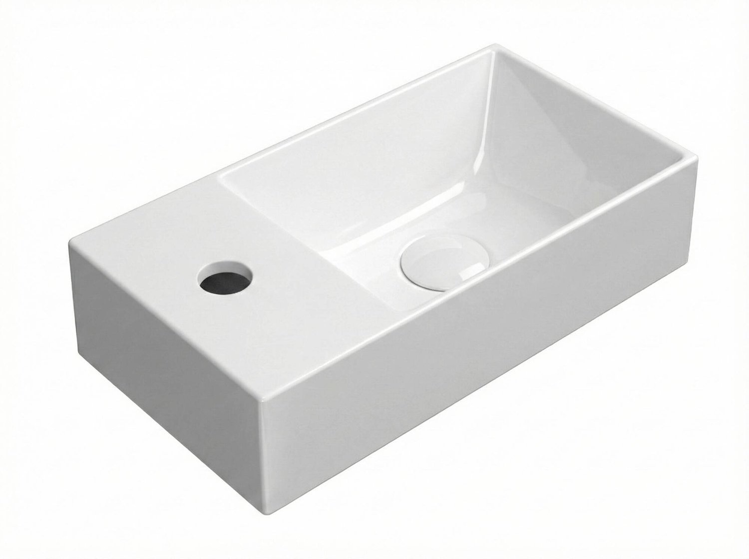Ben Stelvio Small Fontein L 1 KRG 36x18x9 cm Glans Wit