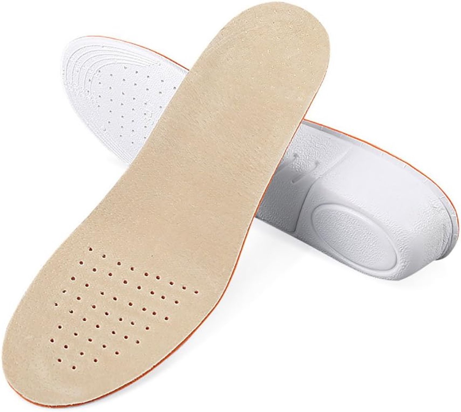 Verhoging inlegzolen voor mannen en vrouwen, comfortabel leer, ademend varkensleer, schoenen, casual schoenen, volledige pad, verhoging pad (1 paar) S (35-40 EU), hakhoogte 1,5 cm)